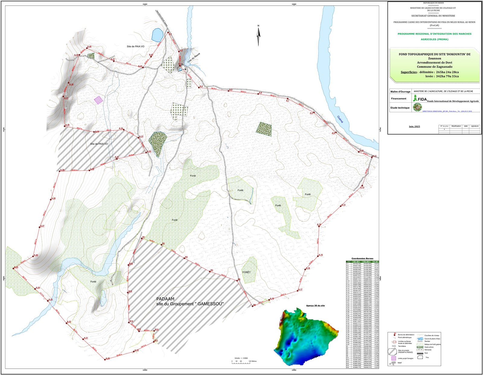 Fond topographique — Site de Dokountin